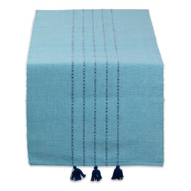 DII Tabletop, Cotton, Blue Stripe, Table Runner, 14x72
