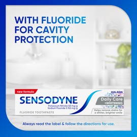 Sensodyne Toothpaste, Daily Care + Whitening, 100g