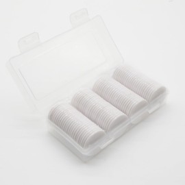 HAKITAROOM Set of 100 Opaque Plastic Learning Counters Mini Poker Chips Game Tokens with Storage Box (White, 1.26 Inch)