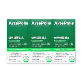 Artepolis 1200mg / 아르테폴리스 1200mg X 60정 3박스 아르테필린C 브라질산 그린 프로폴리스 추출물