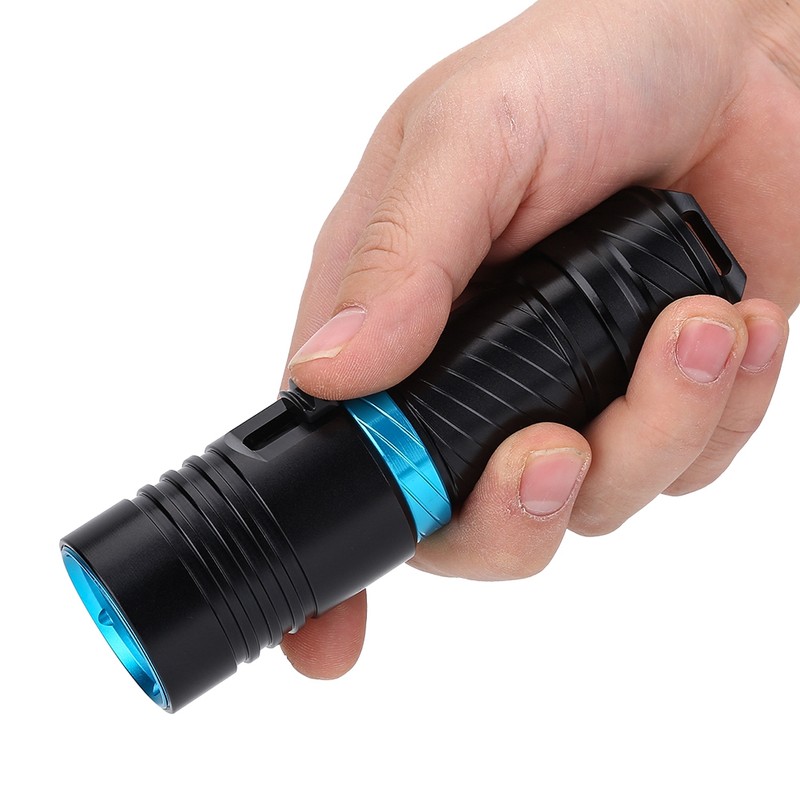 50m Outdoor Underwater Portable LED Torch Aluminium Alloy Waterproof Flahlight