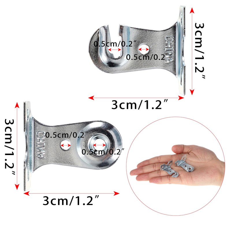 Sumnacon Metal Window Shade Brackets-4PCS Roller Shade Hardware Outside Mount