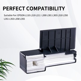 MS.R Waste Ink Tank Pad Ink PAD Sponge for L300 L301 L303 L310 L350 L351 L353 L358 L355 L110 L210 L211 Printer(2 Pack)