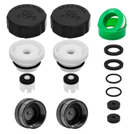 2PCS ASSE 1019-A Repair Kit(Coarse Thread), Asse 1019 A Vacuum Breaker Replacement, Outdoor Faucet Repair Kit, Anti siphon valve repair kit with 2PCS Hose End Caps(Black)
