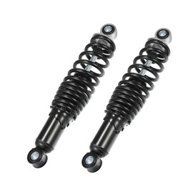 VekAuto 1 Pair Motorcycle Rear Suspension Shock, 280mm Rear Air Suspension Shocks Struts Spring Universal for Motorcycle Durable Steel Black Left Right