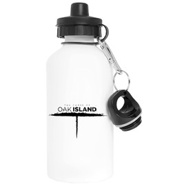 Oak Island, Aluminium White Water Bottle with Screw Cap, White Water Bottle with Screw Cap