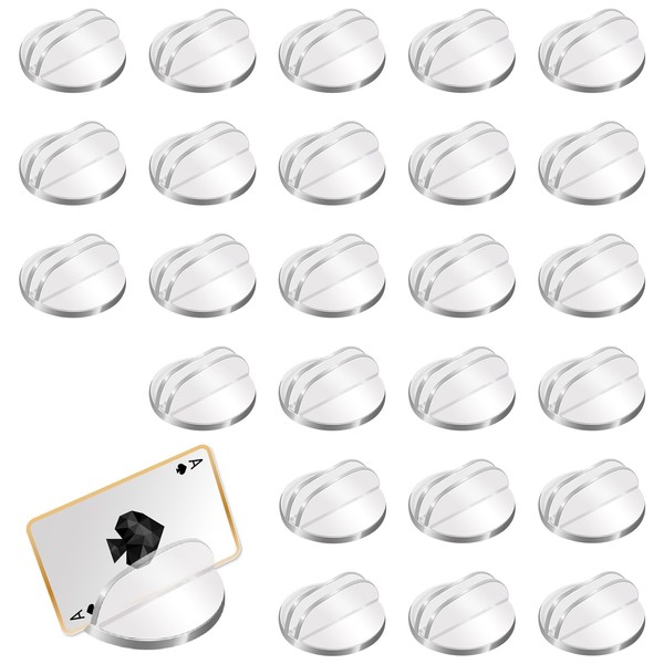 JIYIN Pack of 25 Acrylic Place Card Holders, 2.4 x