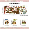 Christmas Owl Tree Window Clings Double Sided Static Vinyl Cling