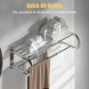 BESy Adjustable 15-25 Inch Towel Rack with Shelf for Bathroom