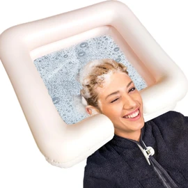 Hair Washing Basin for bedridden, wash Hair in Bed, Designed for Disabled, Bedridden and Handicapped Portable Washing Hair Basin with Pillow.