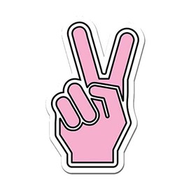MIGHTY SKINS MightySkins Peace Hand 12" Peel and Stick Art Removable Cute Stylish Funny Cartoon Dorm Room Decor Vinyl Wall Decals Sticker, Longest Side