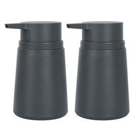 Topsky Soap Dispenser with Plastic Pump, 320ml Liquid Hand Soap Dispenser, Rustproof Pump for Kitchen & Bathroom, Great for Lotions, Essential Oil, Liquid Soaps, 2 Pack (Grey)
