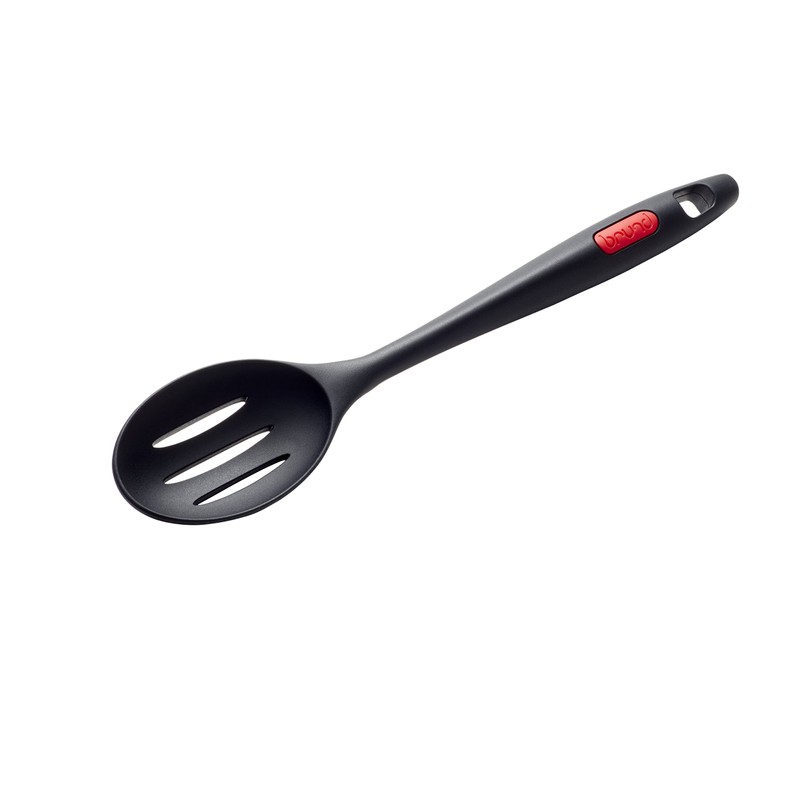 Brund - Cuchara ranurada, 11.5 pulgadas, color negro