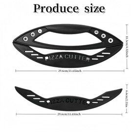 WQHLONGBO 12" Premium Pizza Cutter with Cover,Food Vegetable Chopper,Practical Kitchen Gadgets(Dishwasher Safe)