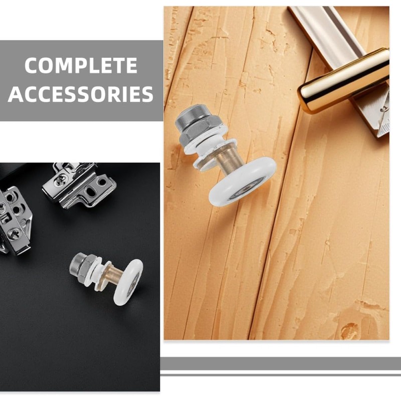 4 piezas Kit de Ruedas Corredizas para Puerta de Ducha