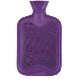 2 Litre Hot Water Bottle Winter Warm Nights BS 1970:2012 Standard Natural Rubber, Leak Proof, Choose Your Colour (Purple)