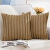 Madizz Set of 2 Faux Fur Plush Decorative Cushion Covers,