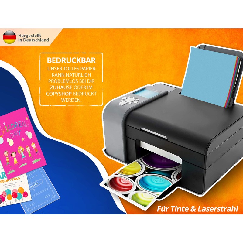 Colourful Paper Pastel Photo Card DIN A4 - 300 g