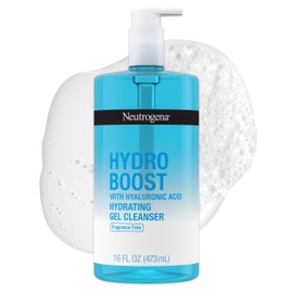 Neutrogena Neutrogena Hydro Boost Fragrance Free Hydrating Gel Facial Cleanser with Hyaluronic Acid, Daily Foaming Face Wash & Makeup Remover, Gentle Face Wash, Non-Comedogenic, 16 fl. oz