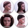 6 Pcs Brown Wig Grip Bands and Dome Mesh Wig