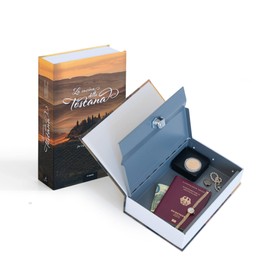 Leuchtturm Toscana 366255 Book Safe Steel 240 x 155 x 55 mm Key Safe for Valuables Cover German Multi-Coloured