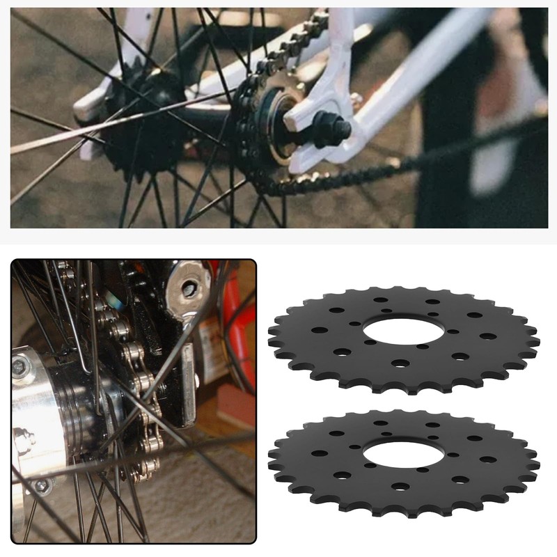 eMagTech 2 Pieces 28T Bicycle Fixed Sprocket Fixed Gear Brake