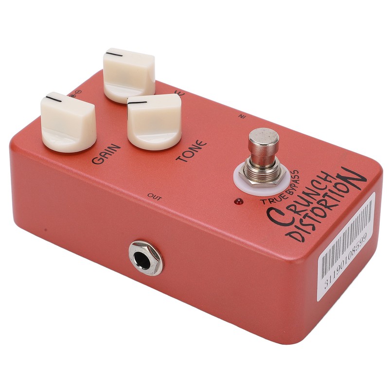 Distortion Pedal Dark Red Metal Classic British Rock Monoblock Guitar