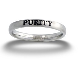 FORGIVEN JEWELRY RSPU Purity Text Stainless Steel Ring Size 5 Christian Jewelry-Christian Jewelry