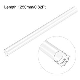sourcing map Transparent Rigid Storage Tubing with Lids Clear Small Storage Container Tube Case with Cover Round Plastic Tube