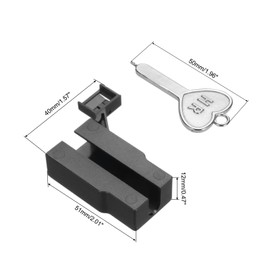 sourcing map 1pcs Port Blocker Locking USB Port/Dust PC Blocker with Coded Key,Black