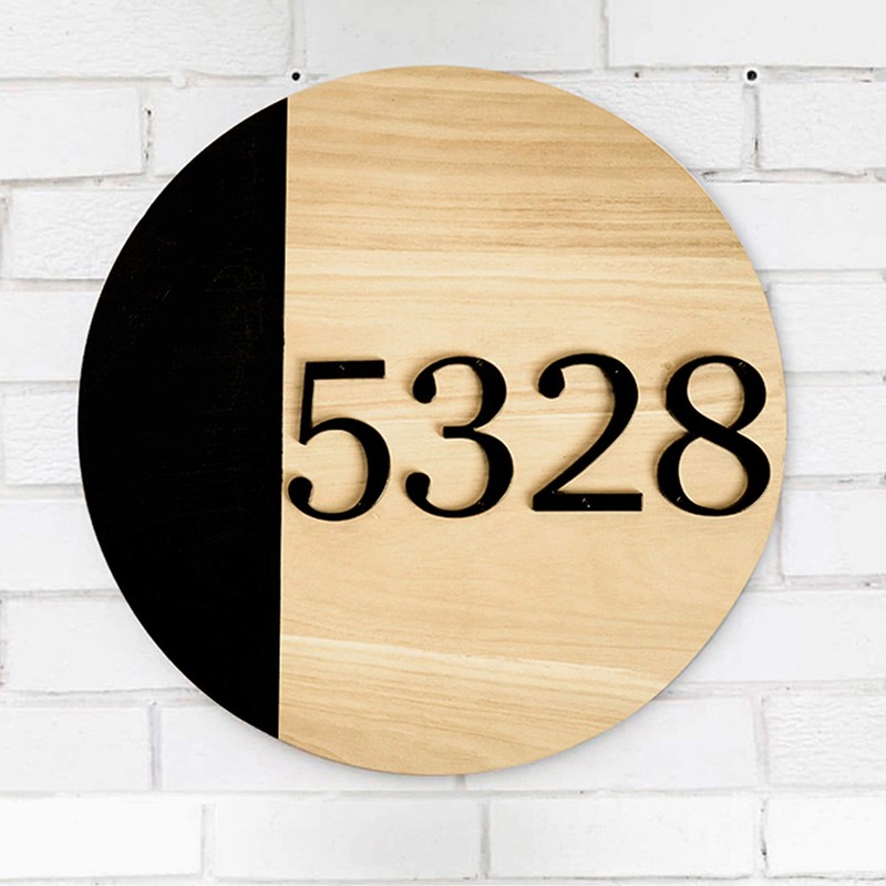 HASWARE House Number Sign 4 inch Modern Door Numbers Signage