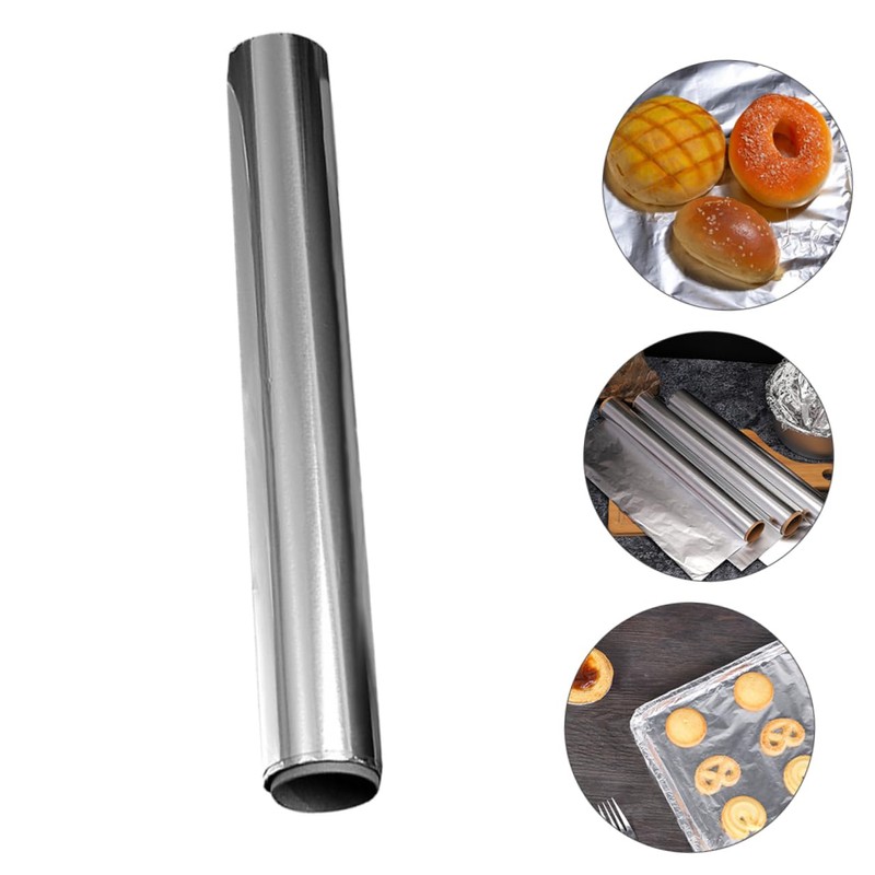 Mikinona 4Rolls High Temperature Aluminum Foil Double Sided for Baking