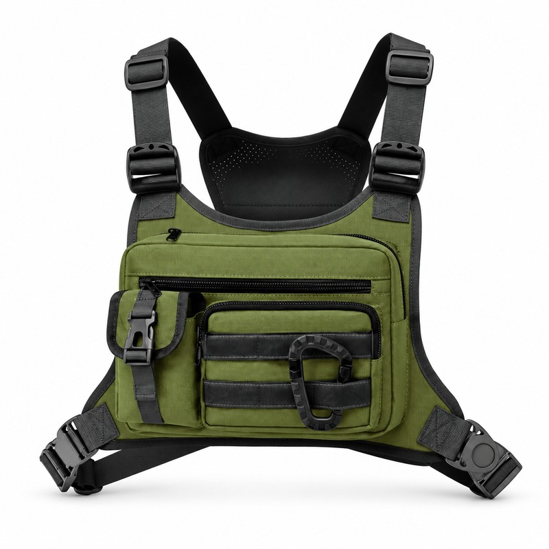 Tactical Chest Bag for Men, Water-Resistant Crossbody Sling Backpack with
