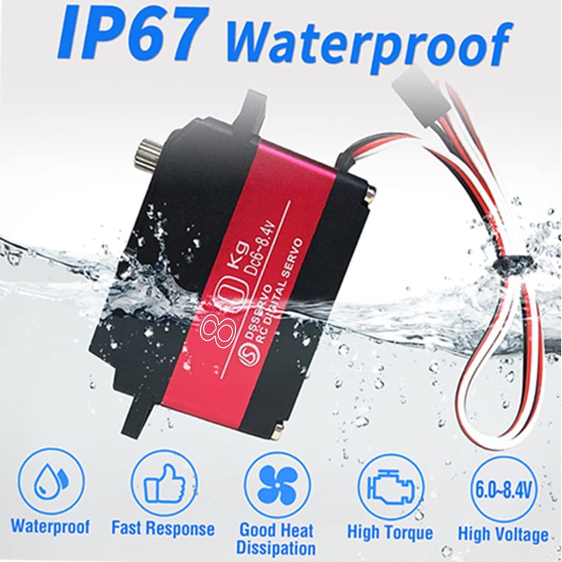 ZOSKAY 80KG Digital Servo 8.4V High Voltage Metal Gear Large