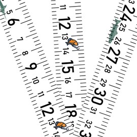 58" Fishing Ruler Sticker for Boat Fish Ruler Measuring Sticker 3 Pack Waterproof Strong Self Adhesive Fish Measure Tape Fishing Measuring Tool (White)