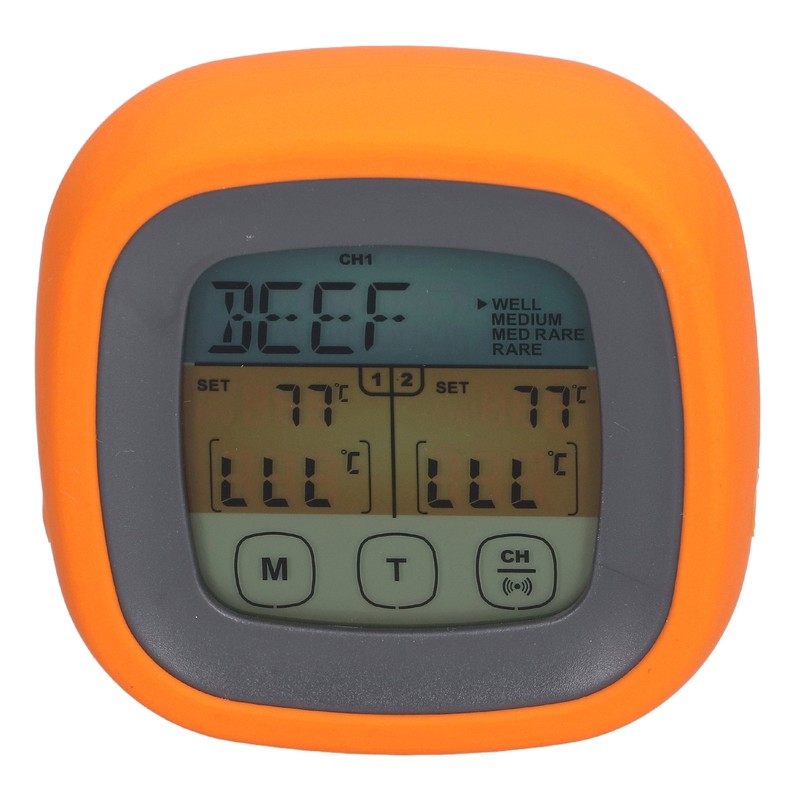 Barbecue Oven Thermometer Dual Probe Electronic Digital Display Touch Button