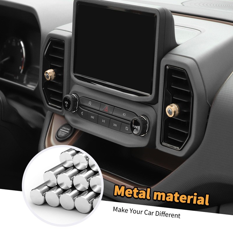 Compatible with Ford Bronco Sport 2021-2024, 4PCS AC Trim Ring