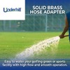 Underhill Garden Hose Adapter, Connector, Heavy-Duty, Solid Brass Fittings, 1-Inch