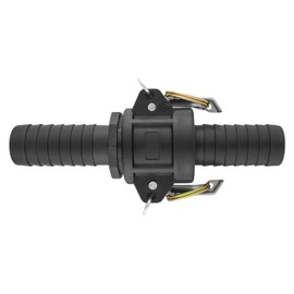 Camlock Hose Joining Fitting Cam & Groove Kit with 2X A2 Stainless Steel Jubilee Style Clips, Type E + C Coupling, Lay Flat Backwash Discharge Drainage Water Extraction, in Line Hose Repair (1/2”)