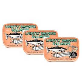 Trader J's Lightly Smoked Salmon in Extra Virgin Olive Oil Applewood Smoked Net 5oz/145g – (Pack of 3)