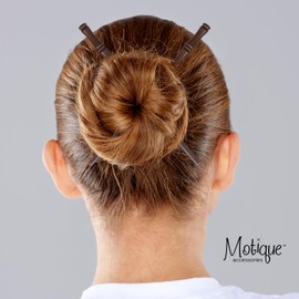 Carved Wooden Hair Sticks Set, Traditional Hair Chopsticks, 7 inches, 2 Pack, Vintage Style (Brown)