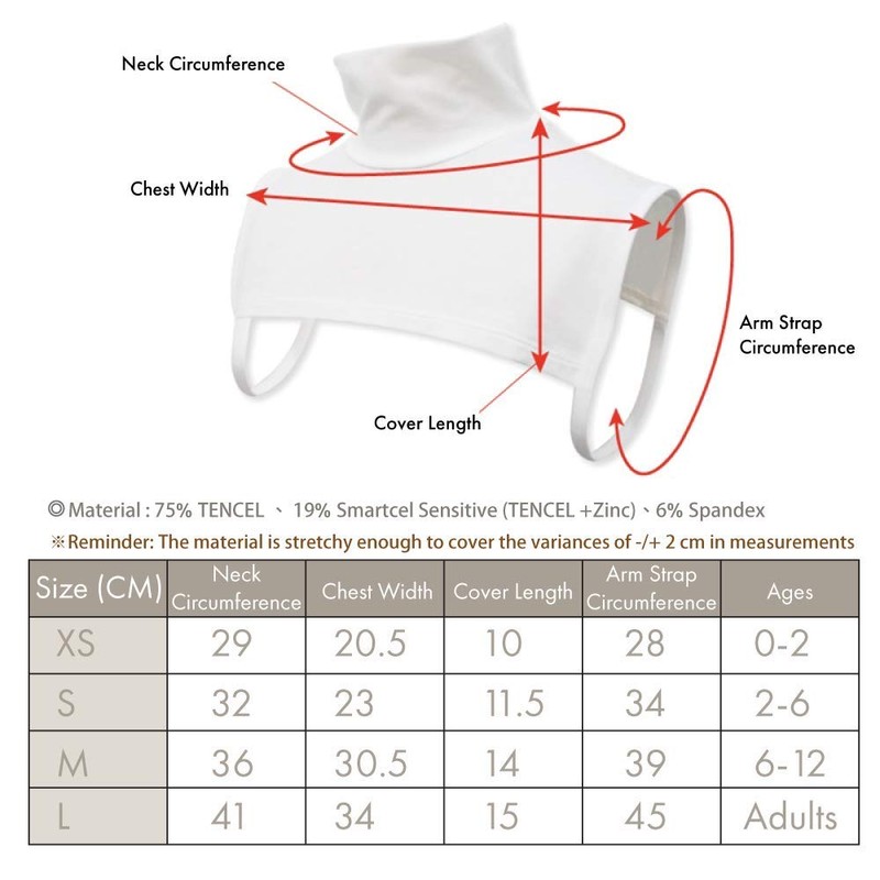 Edenswear Zinc-Infused Neck and Shoulder Wraps Bandage for Kids and