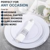 Joyido 100Guests Pre Rolled Silver Plastic Silverware Sets - Heavy