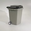 4-Pack Mini Wheelie Trash Bin Pen Holders for Office Desk