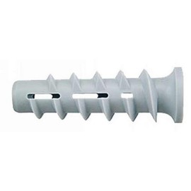 fischer FTP K 10 Turbo Aerated Concrete Anchor Made of Plastic for Attaching Pictures, Lights and Wall Shelves and Much More in Aerated Concrete and Solid Plaster Panels - Pack of 10 - Item No. 78414