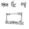 Skull Decor Motorcycle License Plate Frame 9x5.5inch Accessory Motorbike Spare