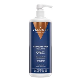 Valquer Shampoo Zero%. Cabellos Lisos, Sin Sal, Sin Sulfatos, Sin Siliconas, Sin Parabenos. con Pantenol, Vegano. 0% volumen 1000 ml