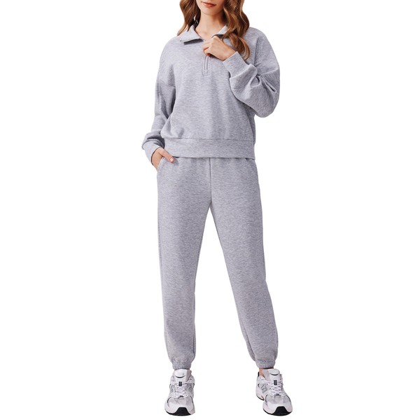 PINSPARK Two Piece Sets for Women 2024 Long Sleeve Lounge