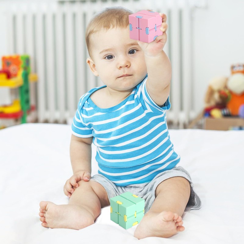 GEARMAX Pack of 2 Infinity Cubes, Infinity Cube Anti-Stress Toy,