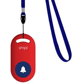 SMPL Add-On SOS/Help Pendant - Part of the smpl Alerts System, Wearable/Detachable Alert Button Notifies Caregivers or Managers When Help is Needed, Ease Caregiver Stress, No Wi-Fi, No Fees, No Hassle